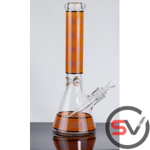 SQUARE WITH DOT DESIGN GLASS BEAKER 14inch